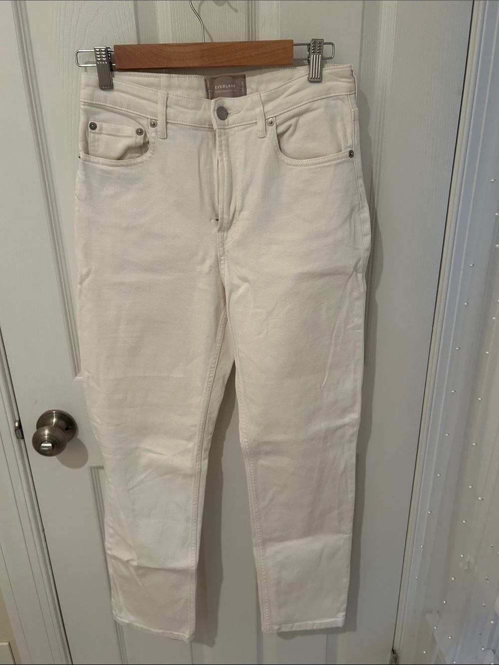 Everlane Off-White Straight-Leg Jeans